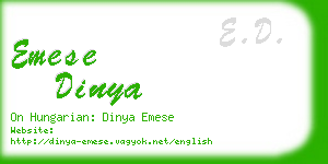 emese dinya business card